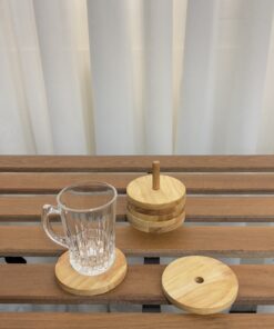 استند و زیرلیوانی چوبی