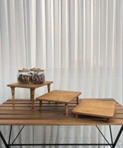 رایزر پایه دار مستطیل چوبی